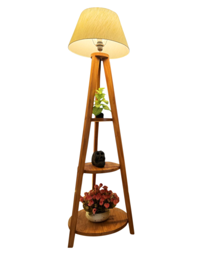 wooden floor lamp