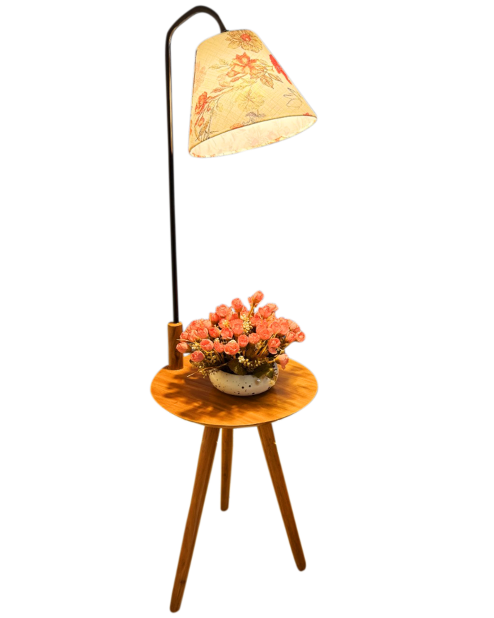 wooden floor lamp