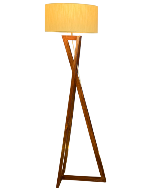 wooden floor lamp