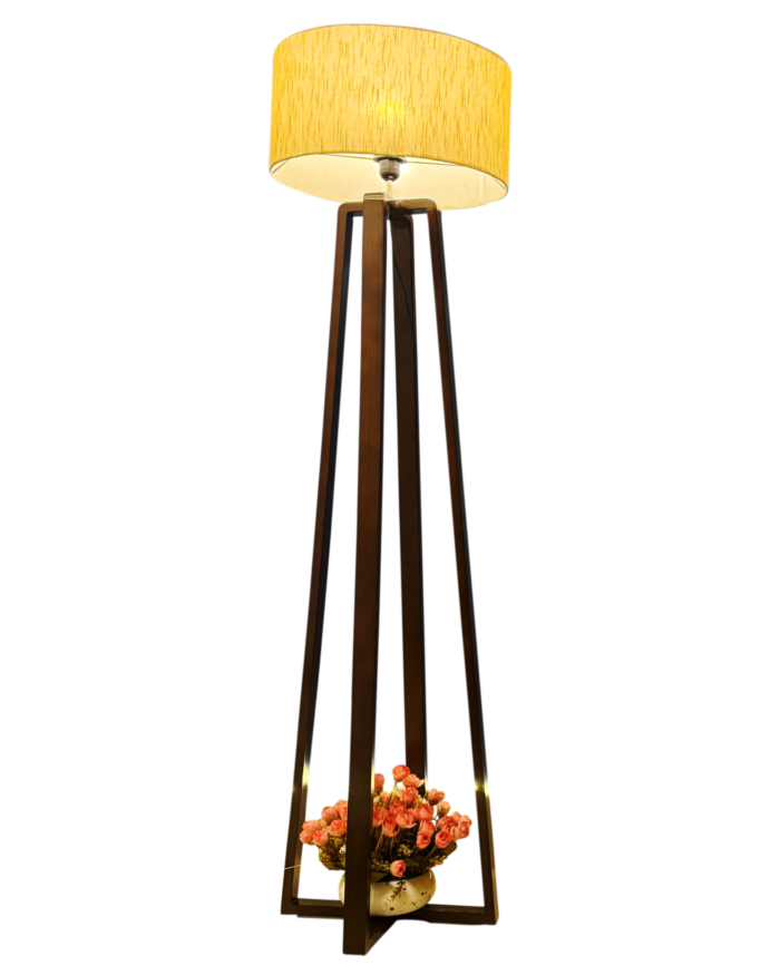 wooden floor lamp