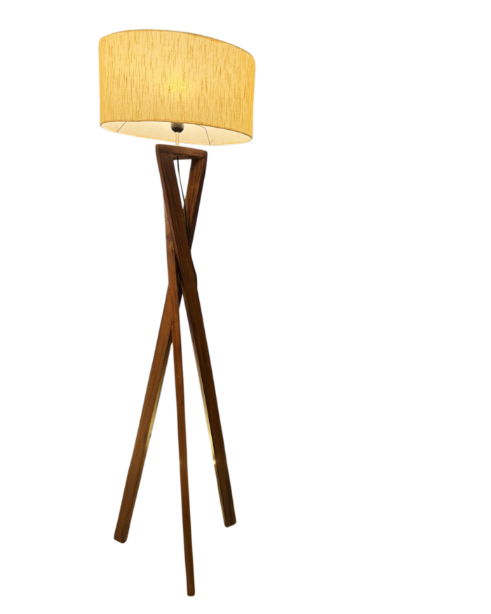 wooden floor lamp