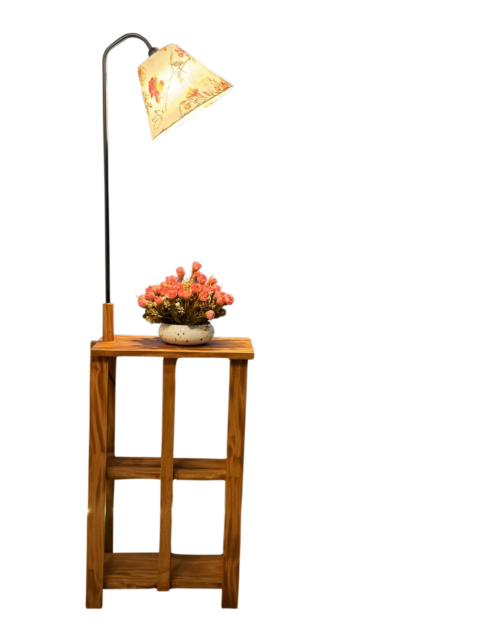 wooden floor stand lamp