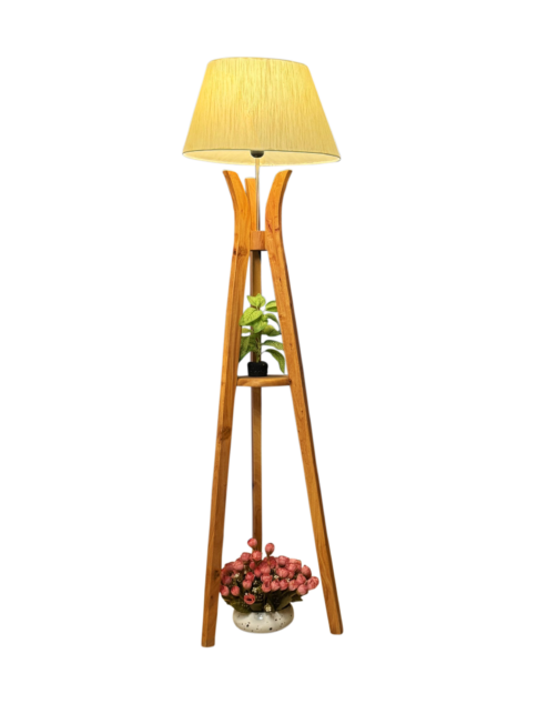 wooden floor lamp