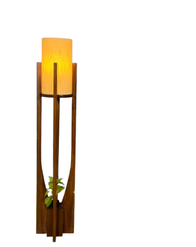 Wooden floor lamp