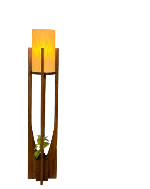 Wooden floor lamp